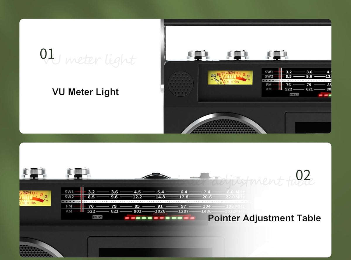 Portable AM/FM Radio Cassette Player Recorder with Bluetooth K23810