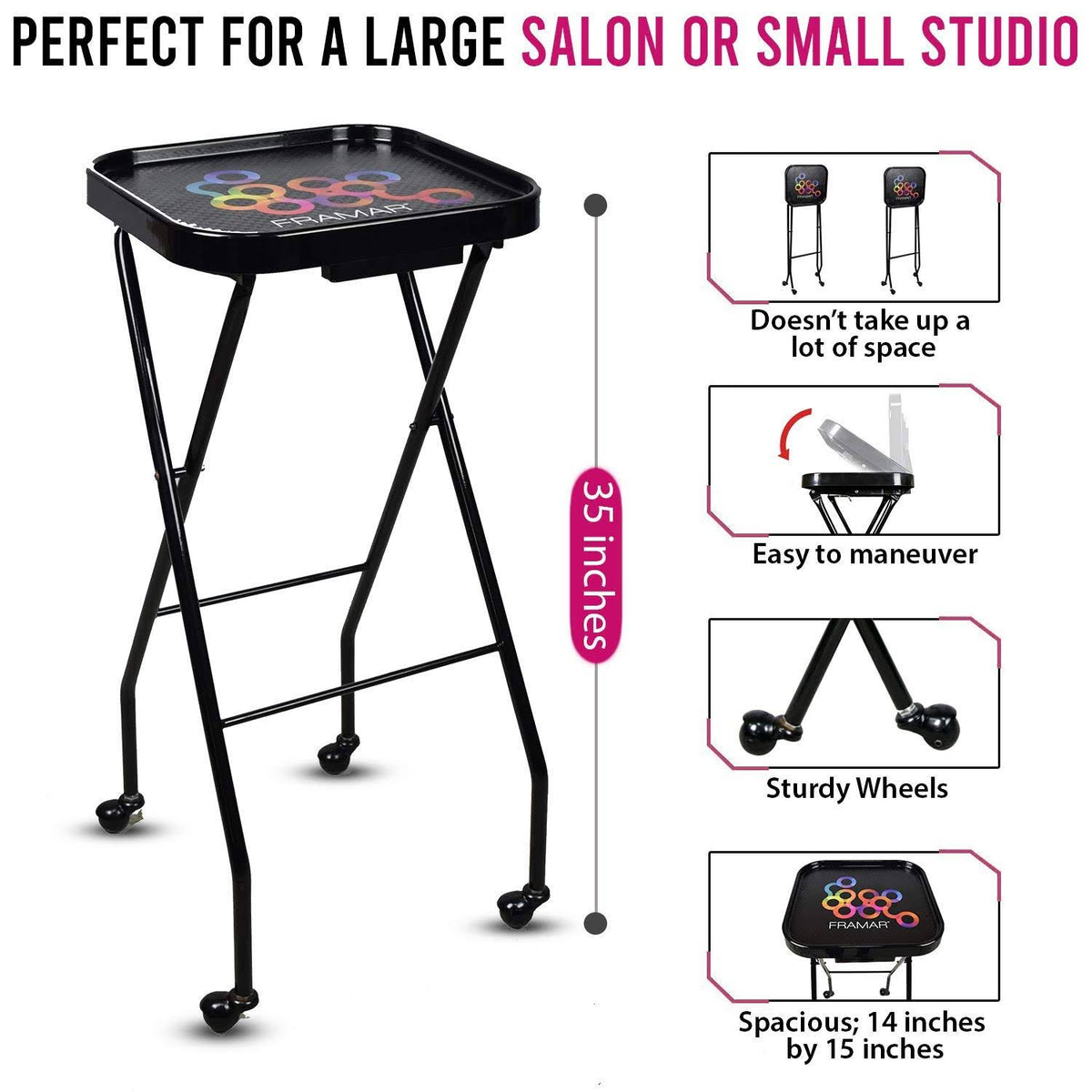 Folding Salon Trolley M10144