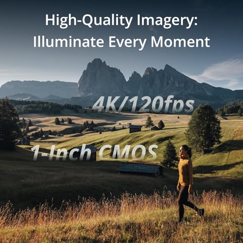 1'' CMOS 4K/120fps Vlog Camera with 3-Axis Stabilization and Mic T935629