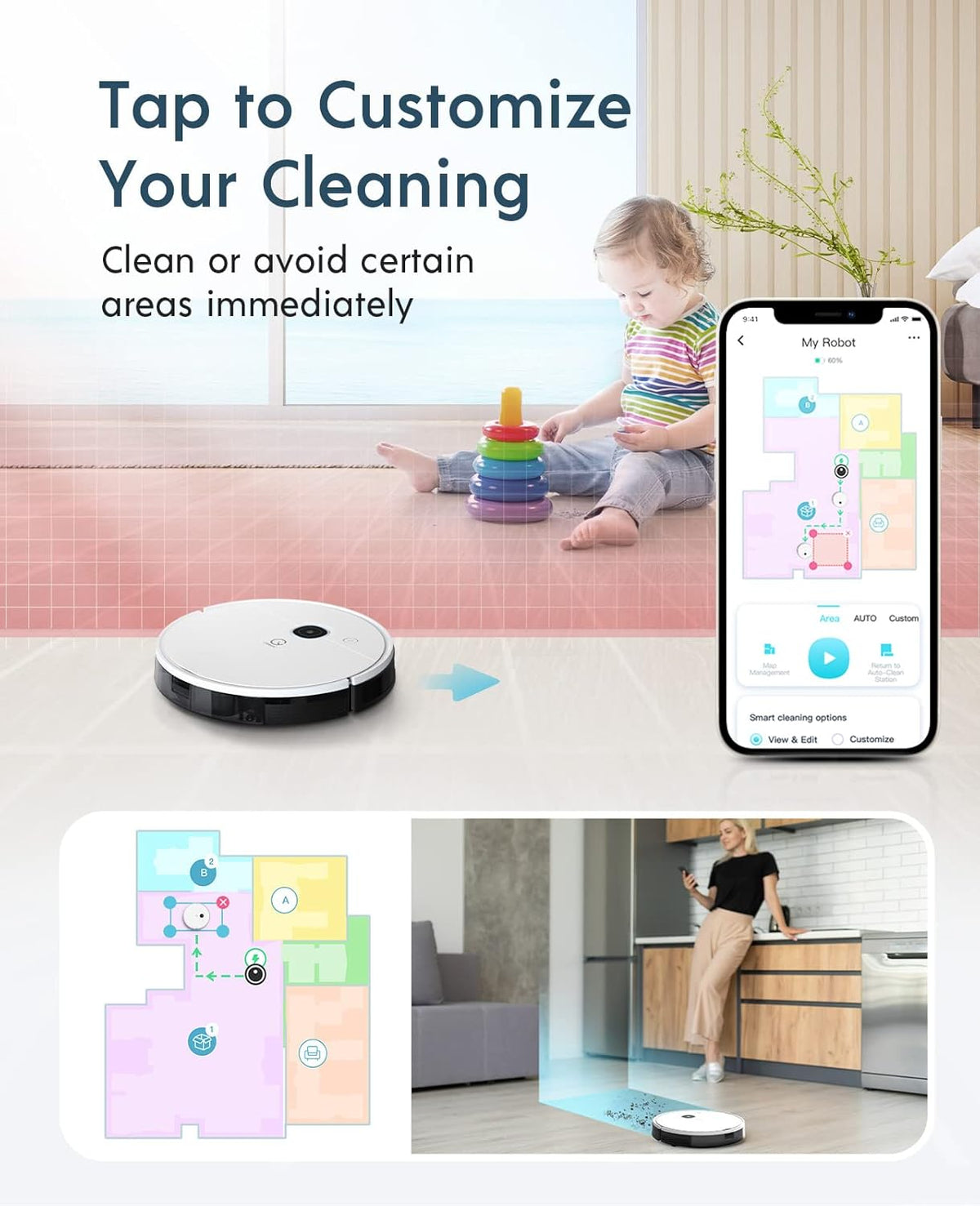 Robot Vacuum with 3000Pa Suction L510