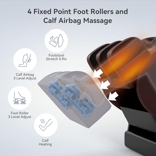 Black Full Body Airbags Massage Recliner with Zero Gravity A6698