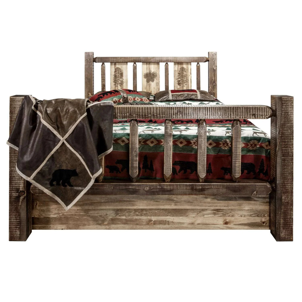 Brown Wood Twin Storage Bed T53434