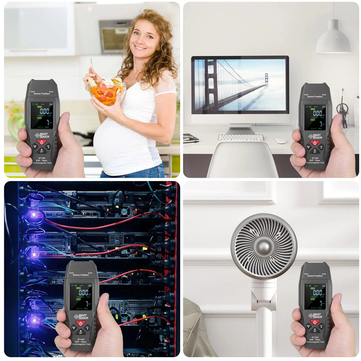 Handheld Digital LCD EMF Meter U6517