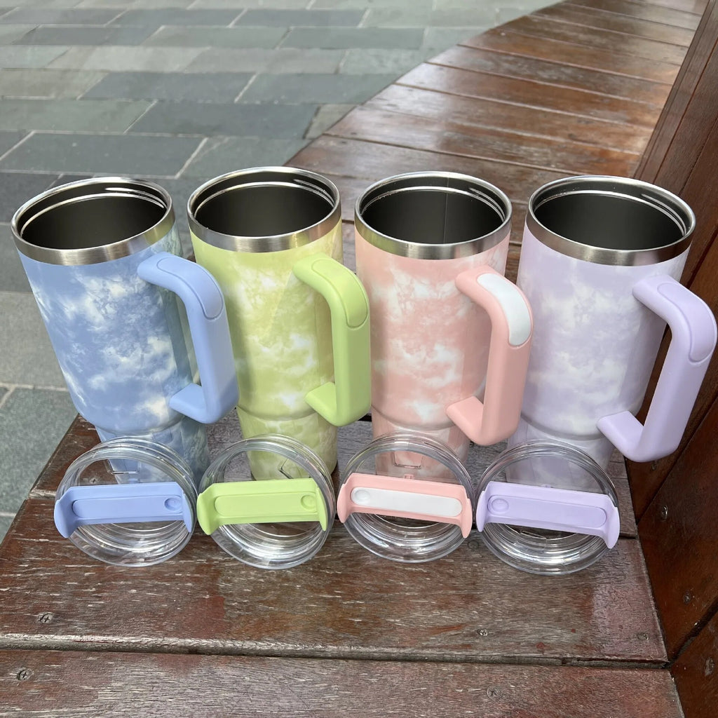 Purple 40 Oz Stainless Steel Thermal Tumbler with Handle G641172