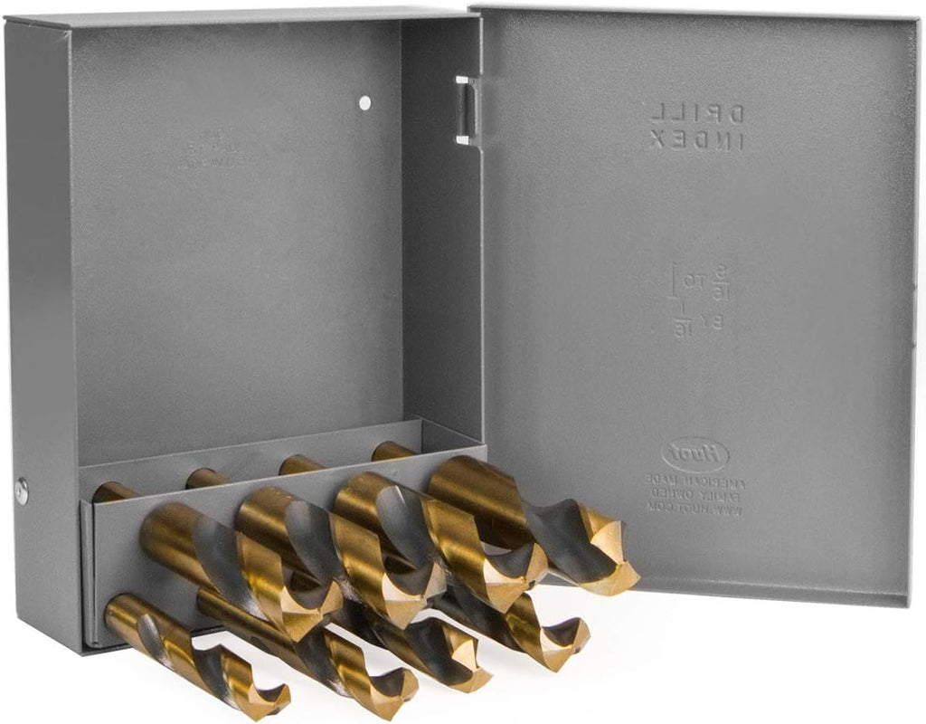 8-Piece High Speed Steel Drill Bit Set 1/2 Shank With Case D15765