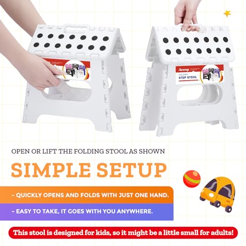 White 7.5 Inch Plastic Folding Step Stool W523951