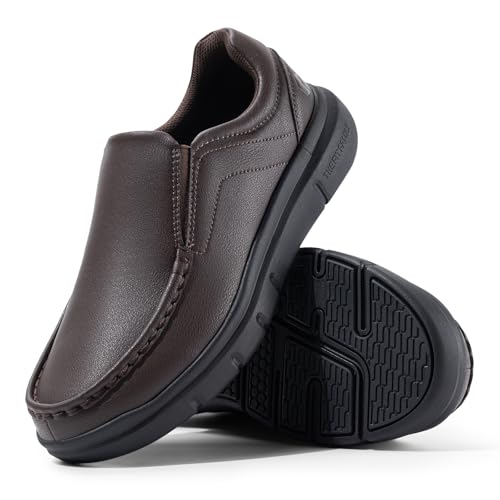 Black Leather Slip On Loafers T840277