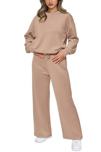 2 Piece Long Sleeve Pullover Tops And Long Pants Lounge Sets L933
