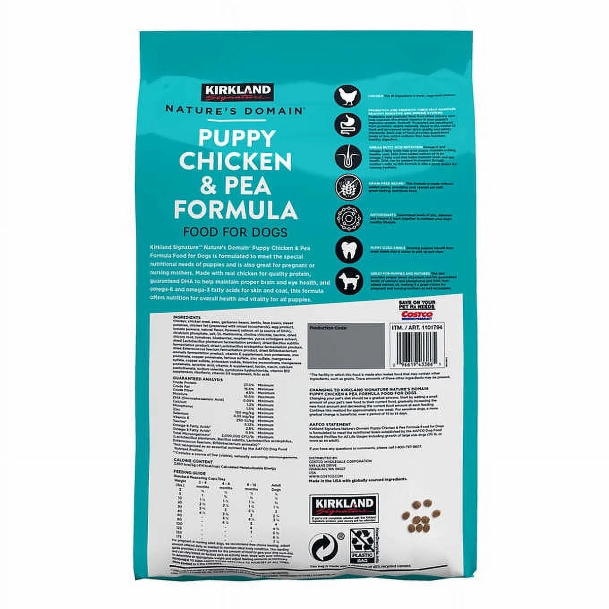 Puppy Formula Chicken and Pea Dog Food 20 lb. E7034