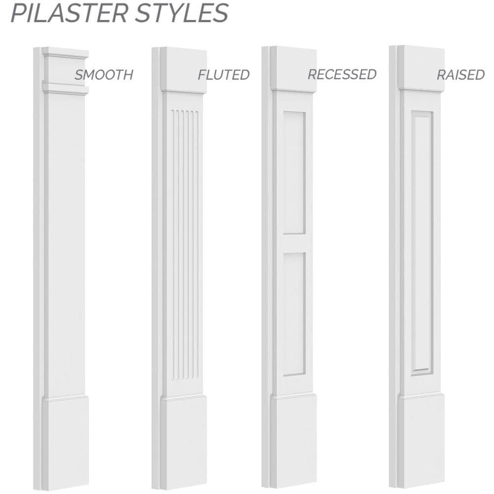 Plain PVC Pilaster with Capital and Base (Pair) A8433