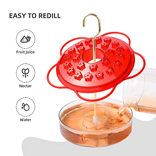 3 Pack Leak-Proof Outdoor Hanging Hummingbird Feeders R324
