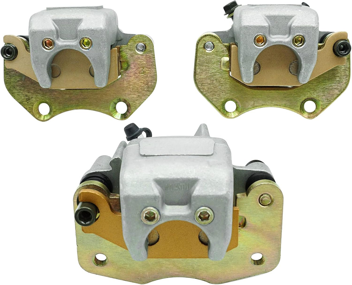 Front Left Right & Rear Brake Calipers with Pads for Can Am Outlander 330 400 500 650 850 Y674624