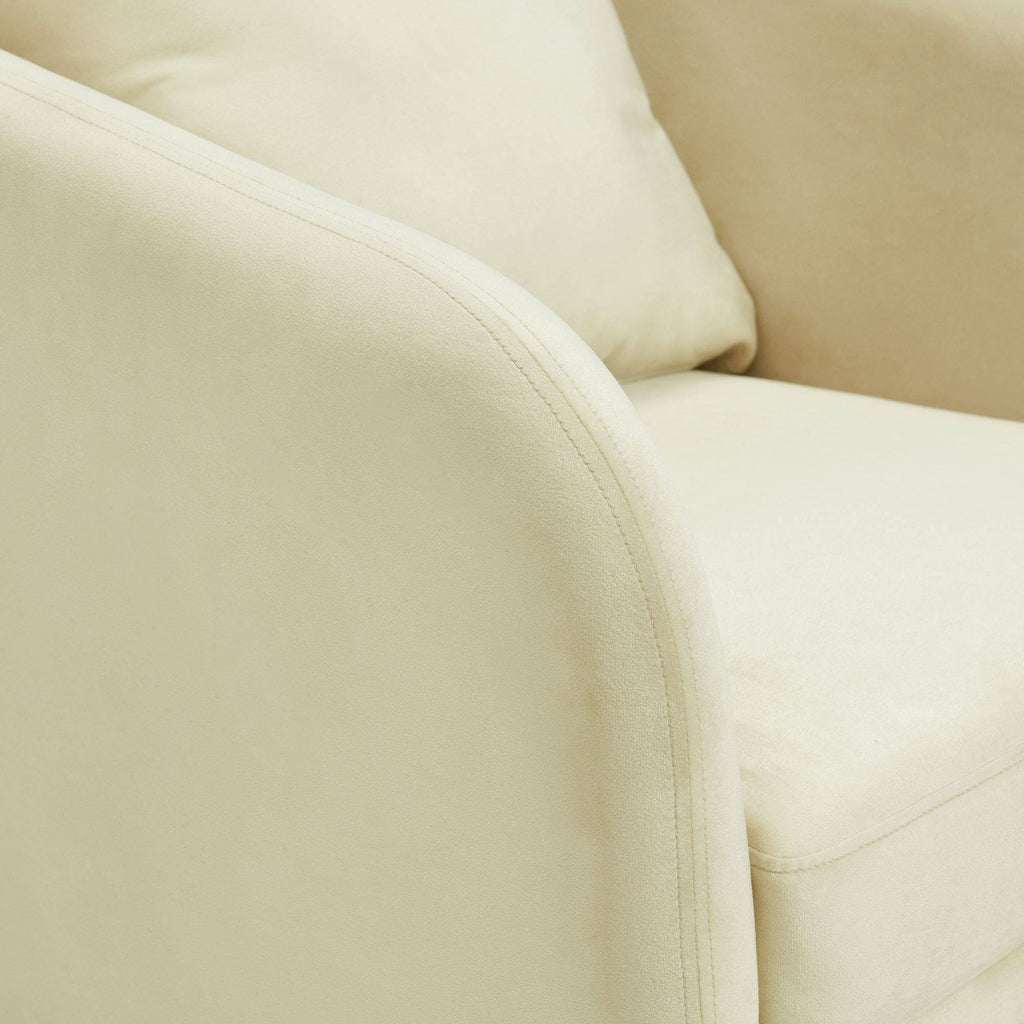 Cream Accent Chair with Gold Legs O662521