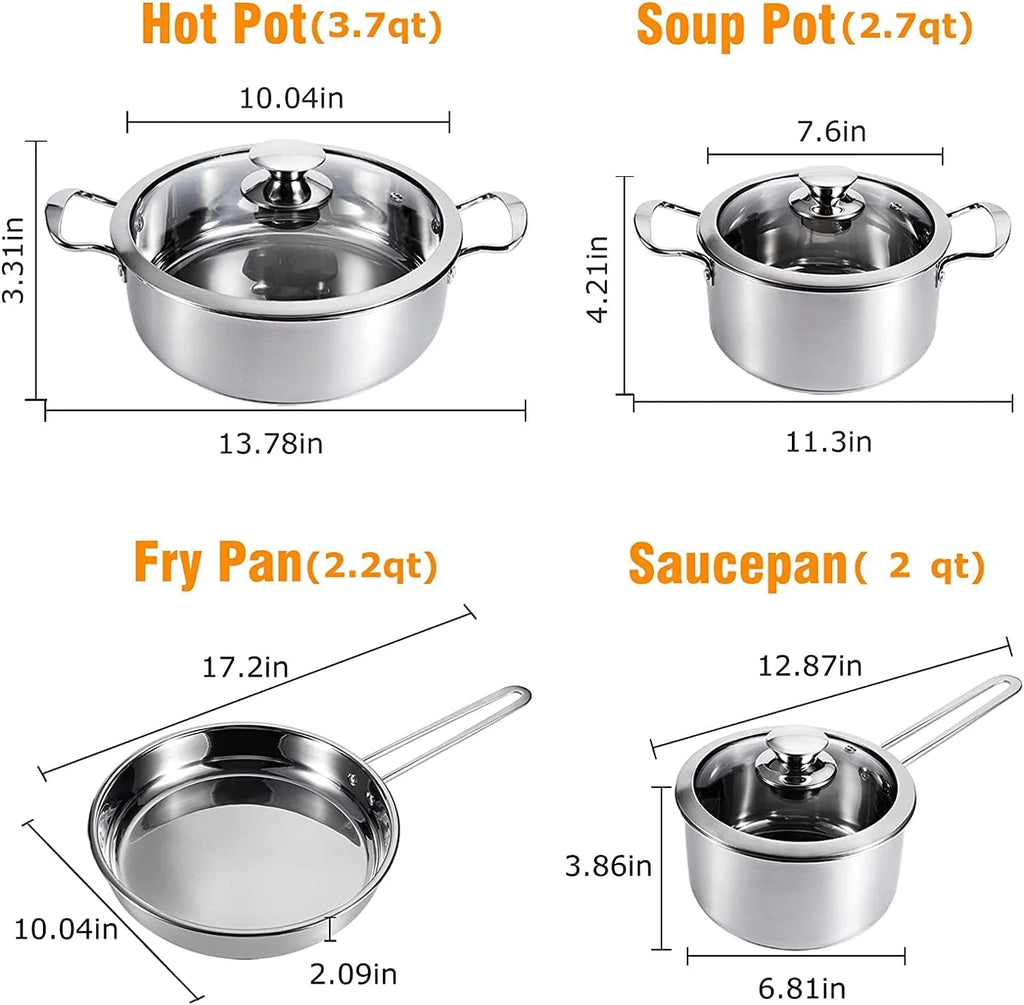 7 Piece Stainless Steel Cookware Set M703219