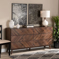 Walnut Brown 6-Drawer Wood Dresser G285