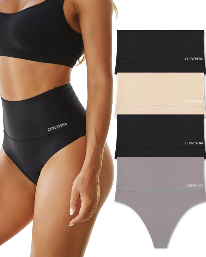 High-Rise Seamless Thong Panty 4 Pack A249
