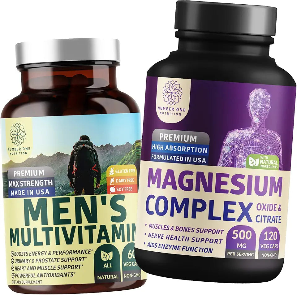Magnesium Complex and Men's Multivitamins 2 Pack T4243