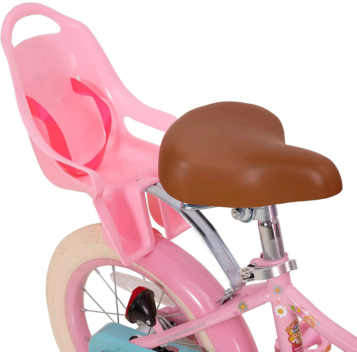 16 Inch Kids Bike with Training Wheels and Basket White F6806