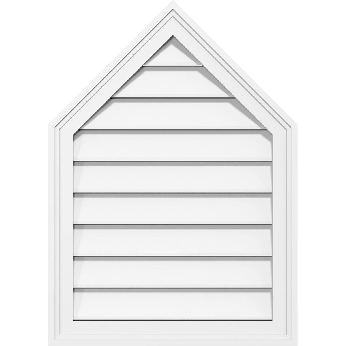 Peaked Top Surface Mount PVC Gable Vent O23804
