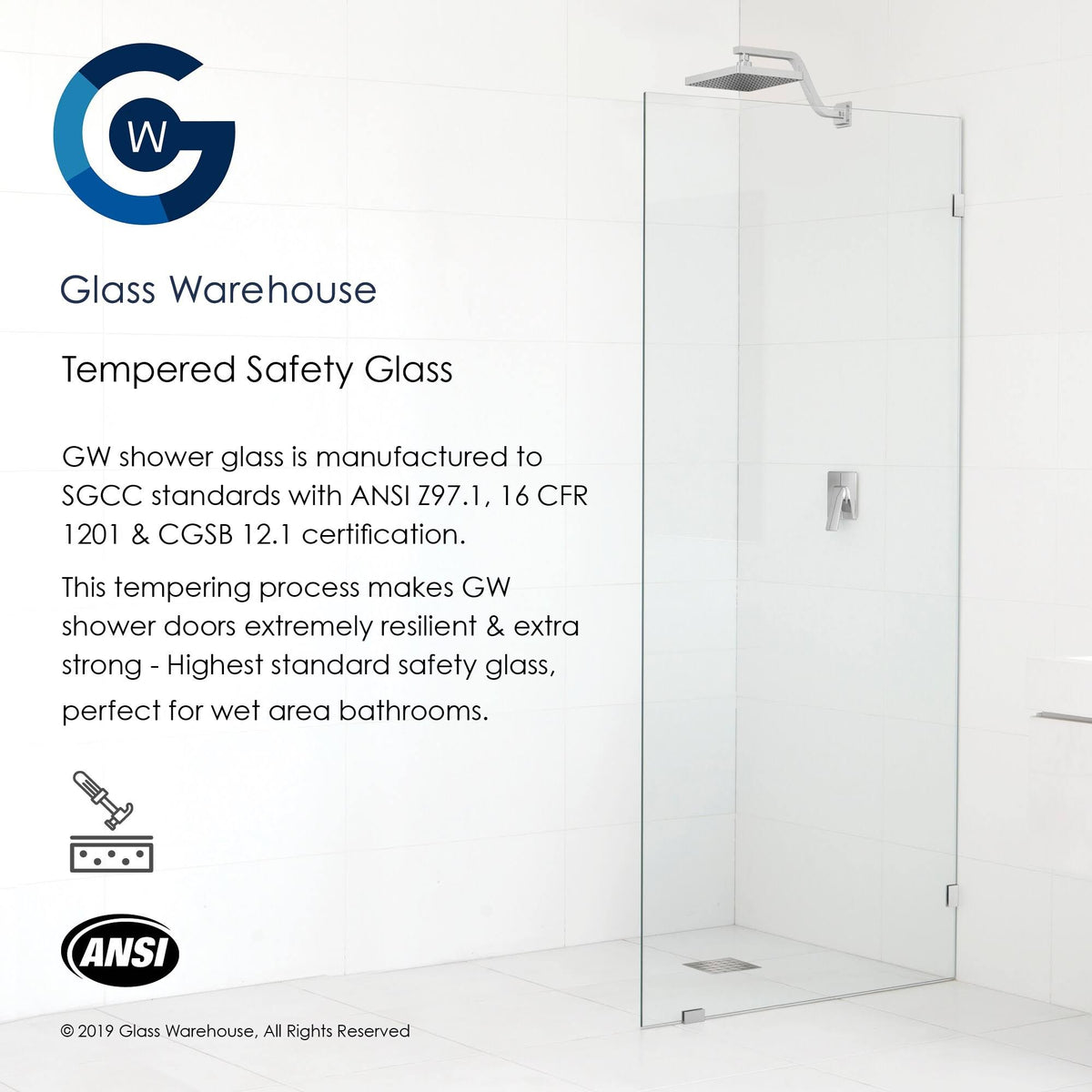 Frameless Shower Door Oil Rubbed Bronze B6974