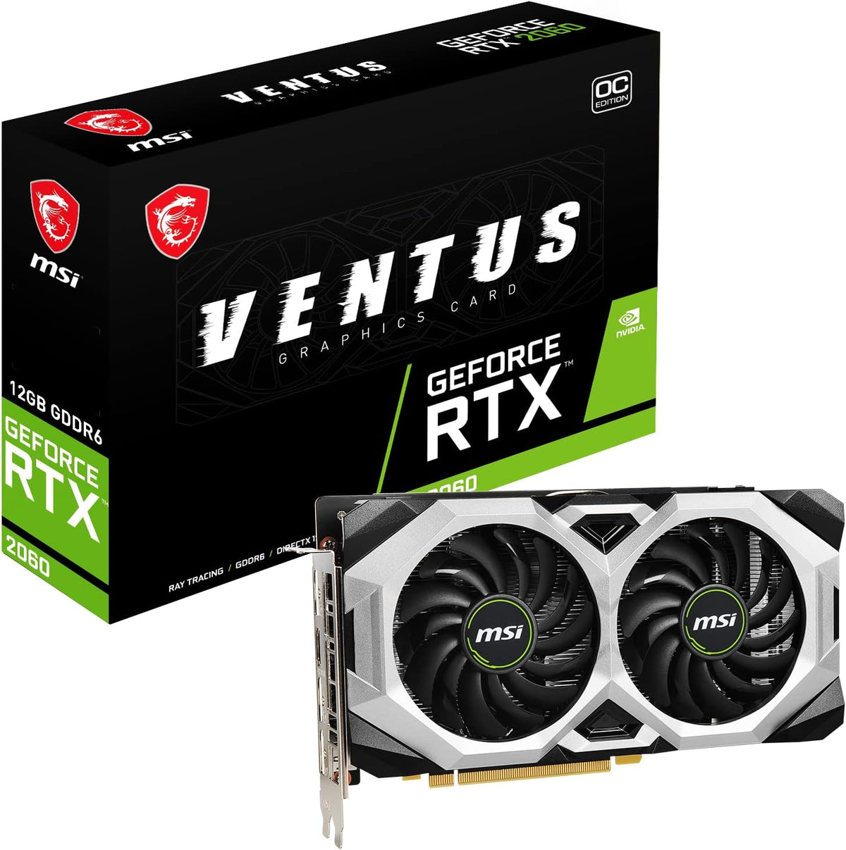 GeForce RTX 2060 126GB GDRR6 192-bit HDMI/DP 1680 MHz Boost Clock Graphics Card L808