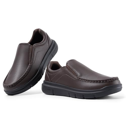 Black Leather Slip On Loafers T840277