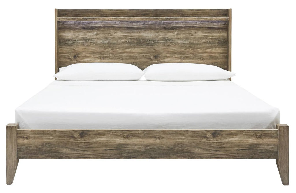 Brown King Panel Bed T10280