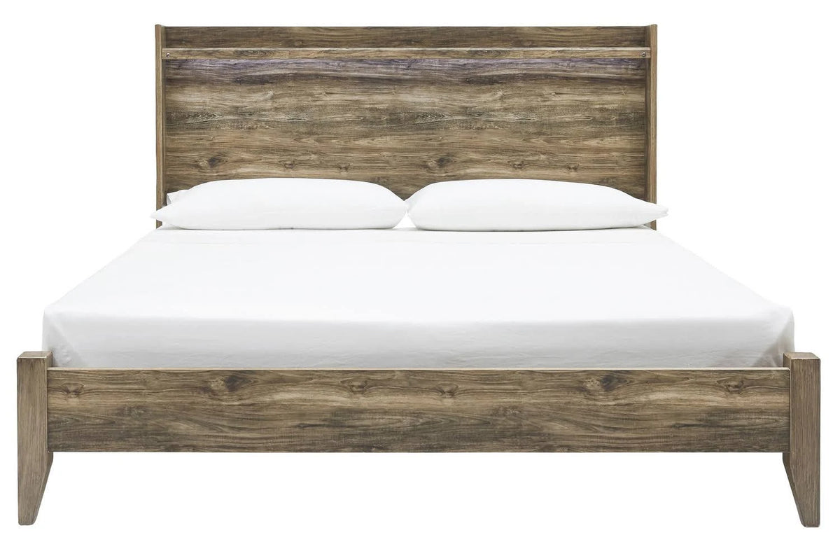 Brown King Panel Bed T10280