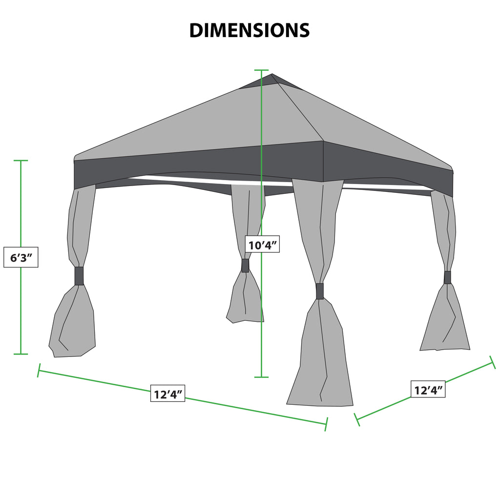 Stone Garden 4-Leg Gazebo J10378