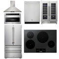 30 Induction Cooktop, Range Hood, Microwave, Refrigerator, Dishwasher, Wine Cooler E22181