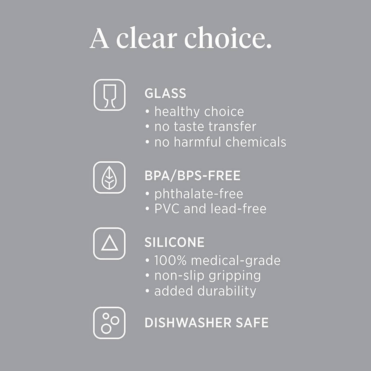 16-Ounce BPA-Free Glass Water Bottle with Silicone Sleeve C951109