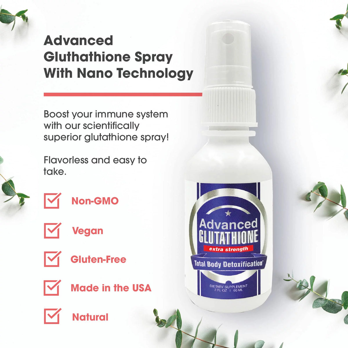 Glutathione Spray Supplement with Ashwagandha D2018
