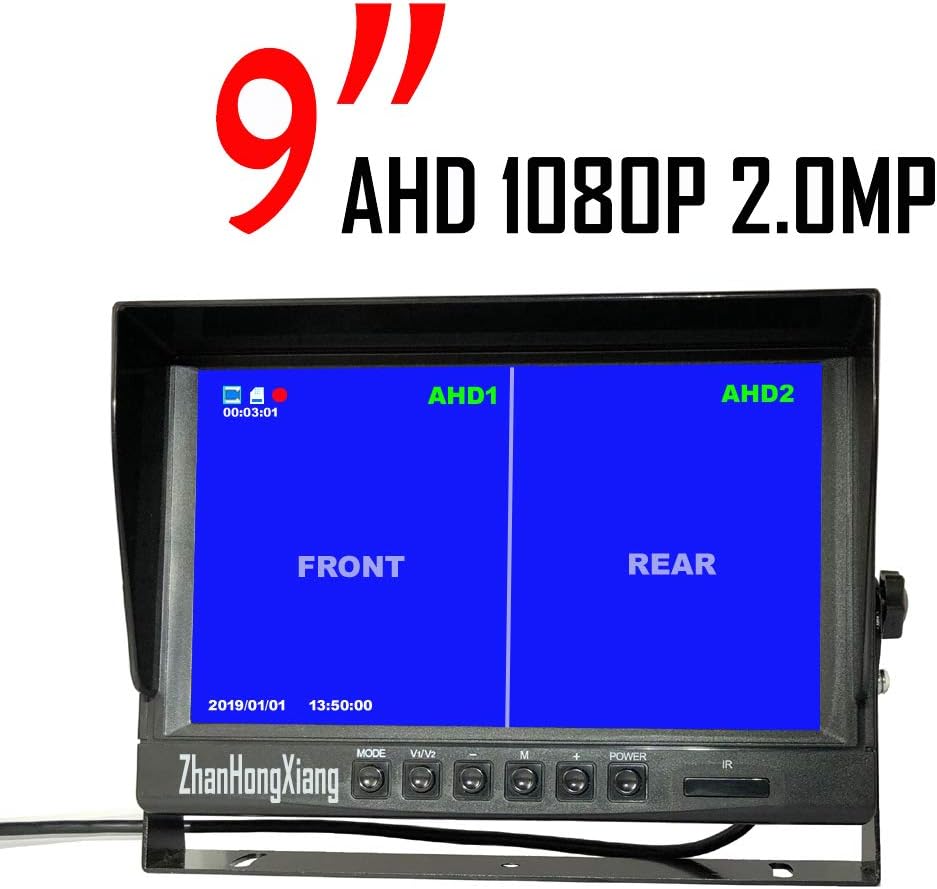 IP69 Waterproof HD 1080P Rear View Camera and 9 IPS Monitor System V66512