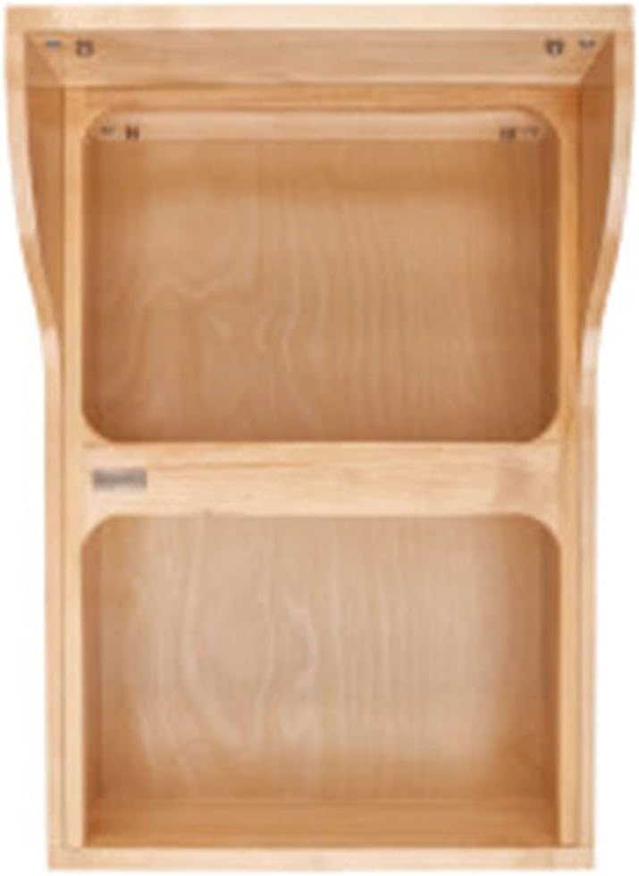 Double 35-Quart Maple Bottom Mount Kitchen Pullout Waste Container Trash Can with Soft-Close Slides, Silver D13243