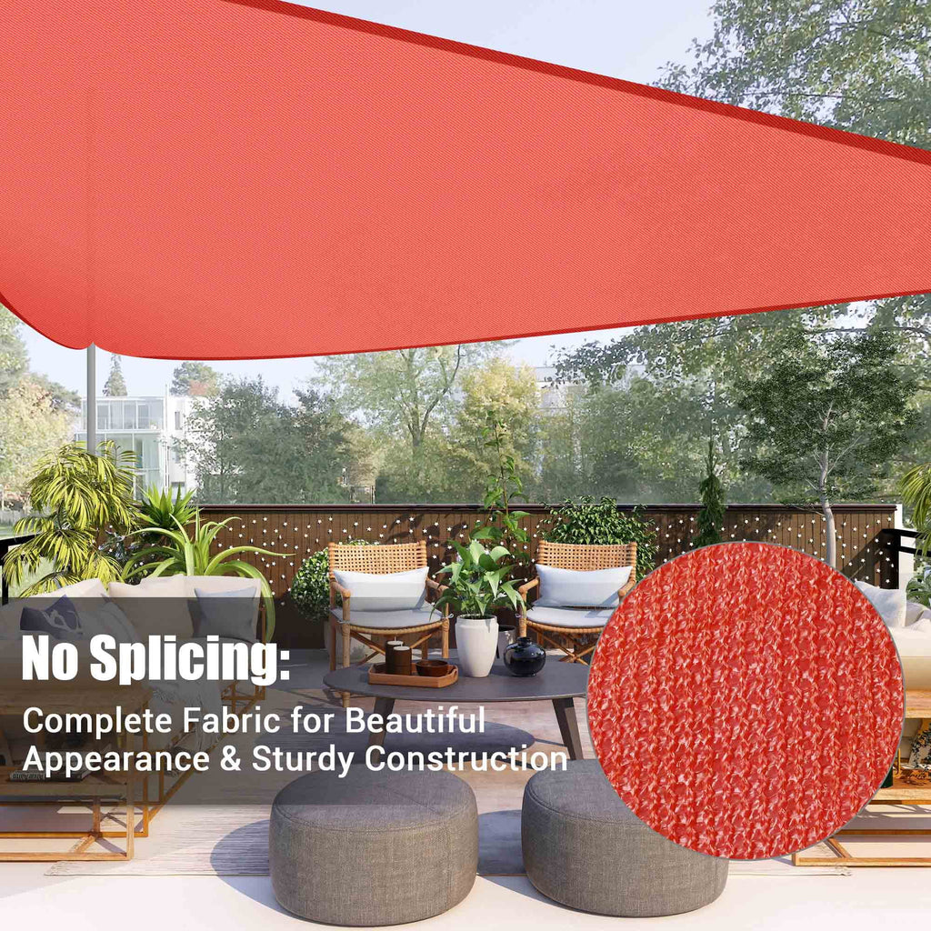 Red Triangle Sun Shade Sail Canopy N264
