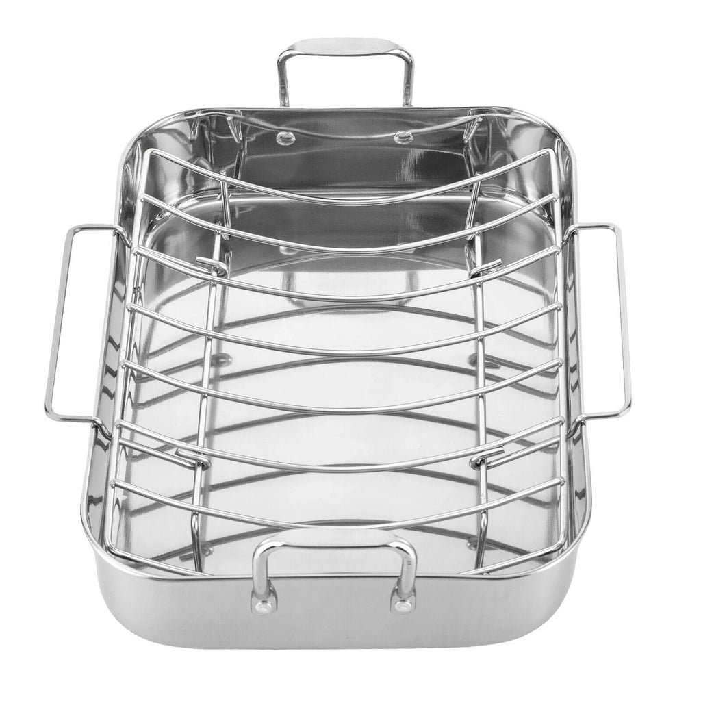 Stainless Steel Rectangular Roasting Pan with Rack S227724