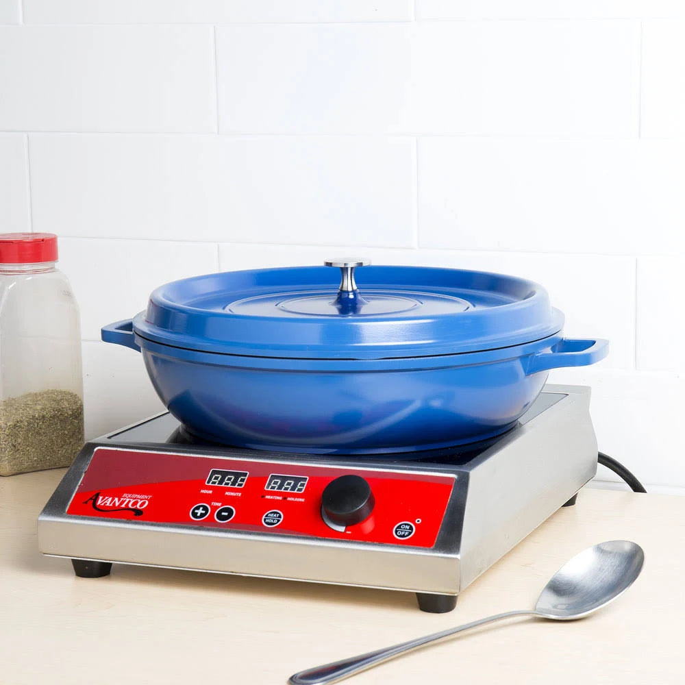 4.5 Quart Blue Cast Aluminum Braiser Pan W479637