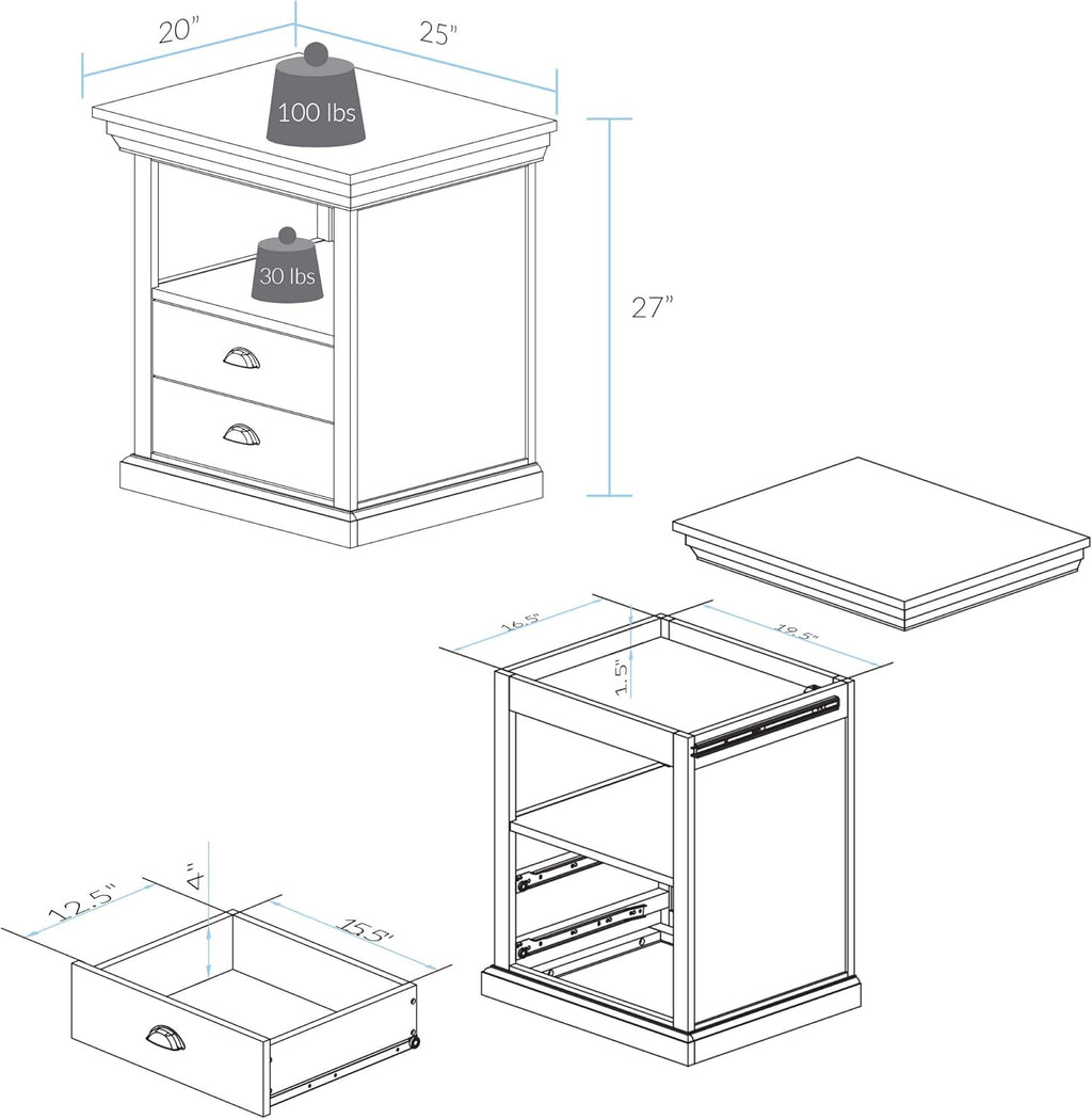 Mocha Nightstand W936210