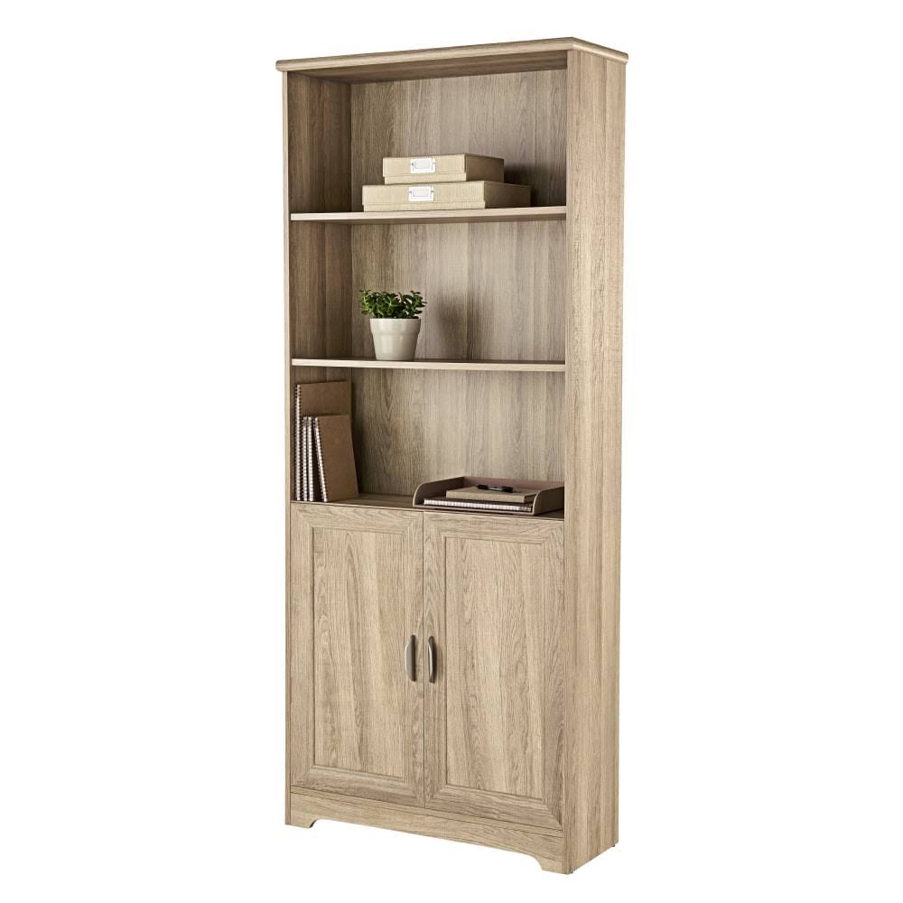 5-Shelf Bookcase with Doors, Blonde Ash A364