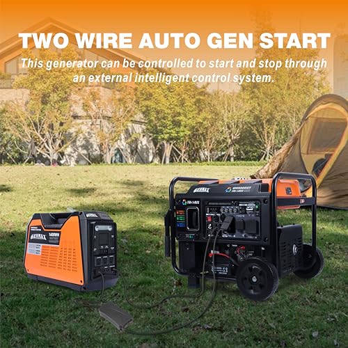 15000W Tri-Fuel Portable Generator with ATS, CO Sensor, Digital Display & 50A Output L106