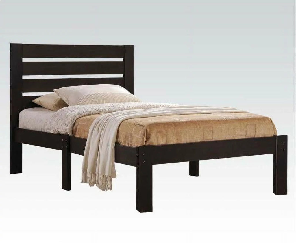 Full Espresso Poplar Wood Bed U21879