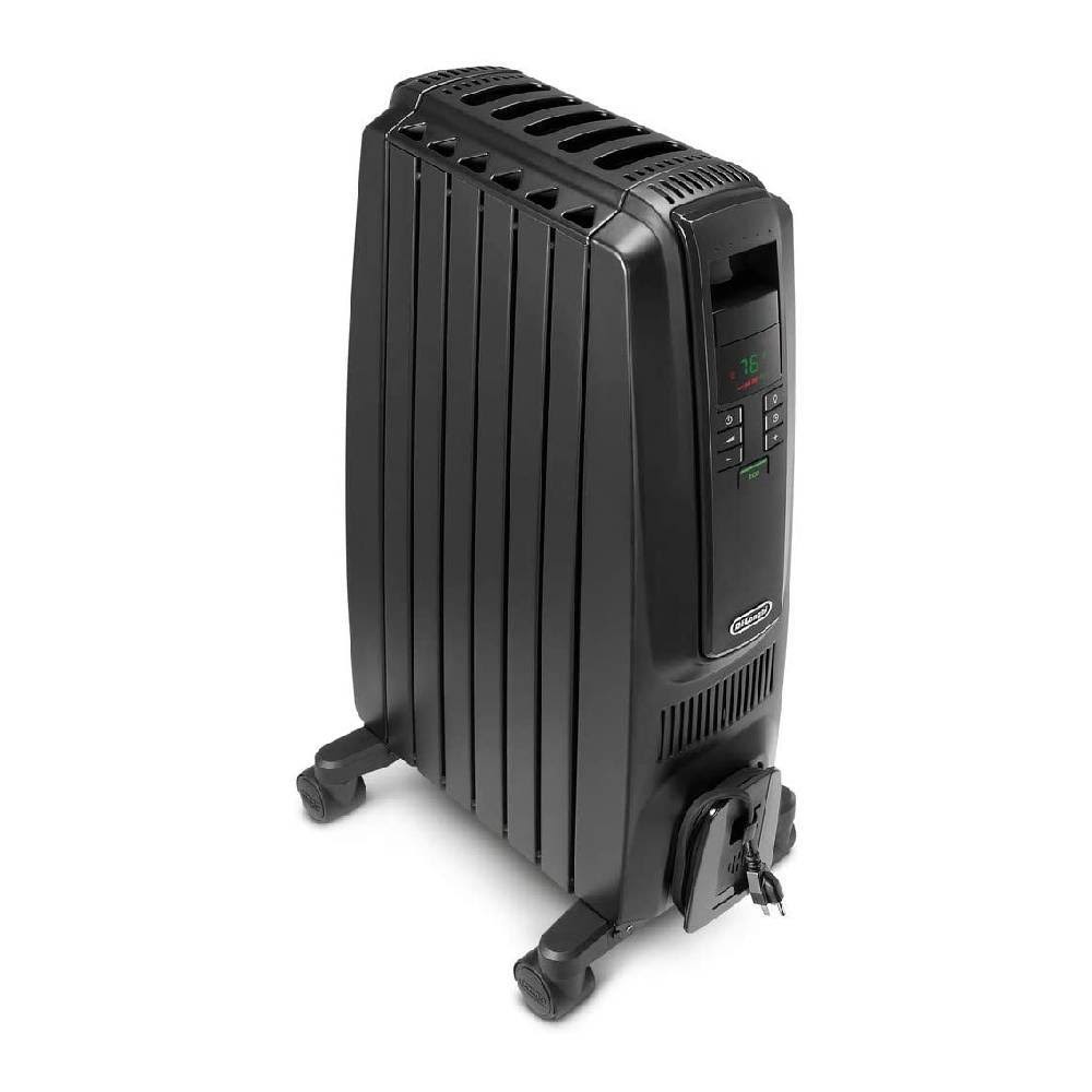 Oil-Filled Radiator Space Heater, Quiet 1500W, Adjustable Thermostat, 3 Heat Settings, Timer Z172
