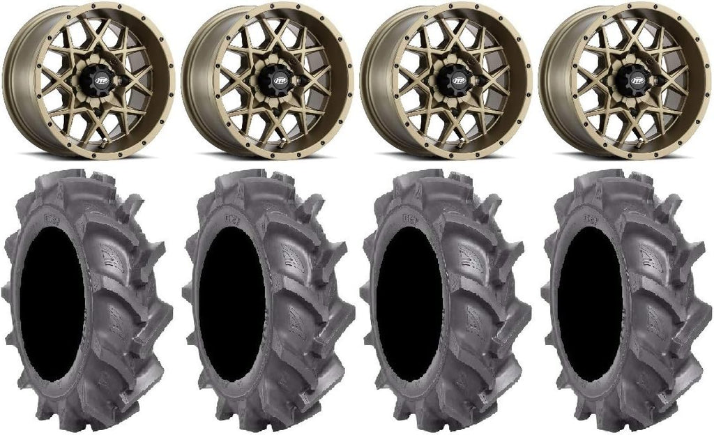 14 Wheels Bronze 28 Tires 4x110 Bolt Pattern 10mmx1.25 Lug Kit K485