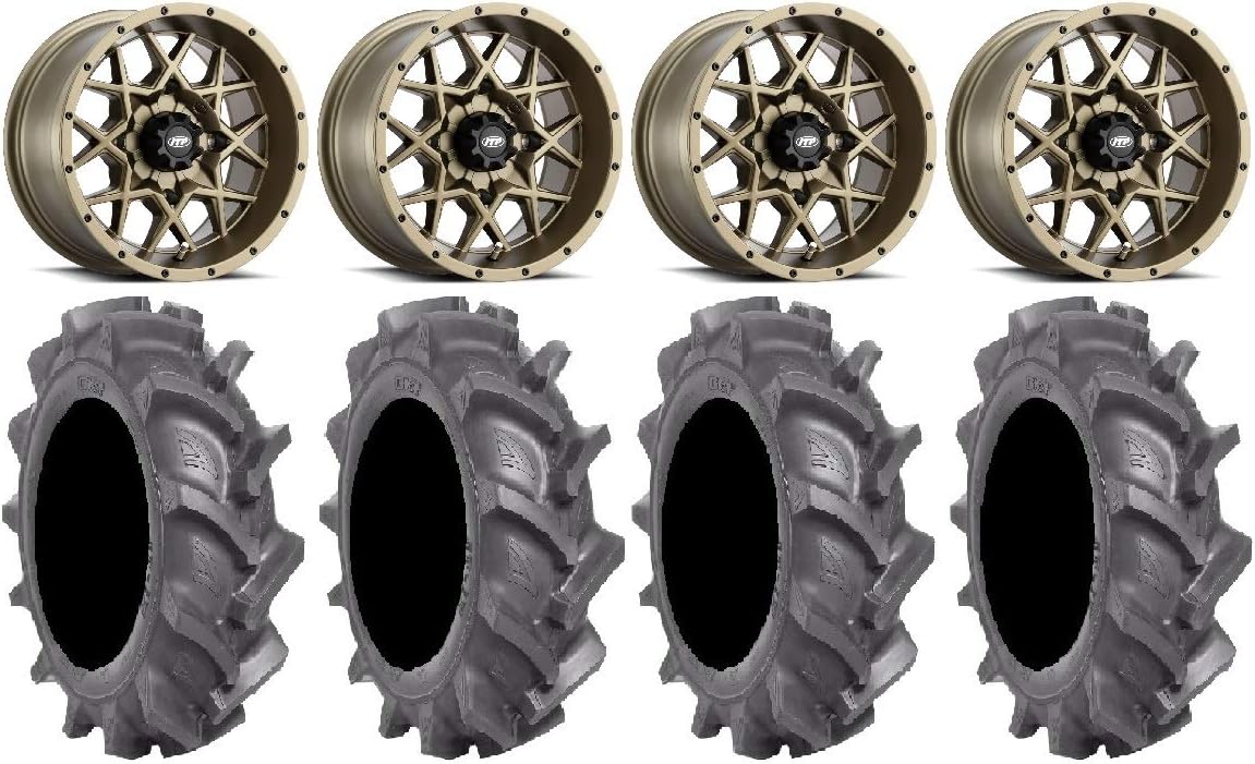 14 Wheels Bronze 28 Tires 4x110 Bolt Pattern 10mmx1.25 Lug Kit K485
