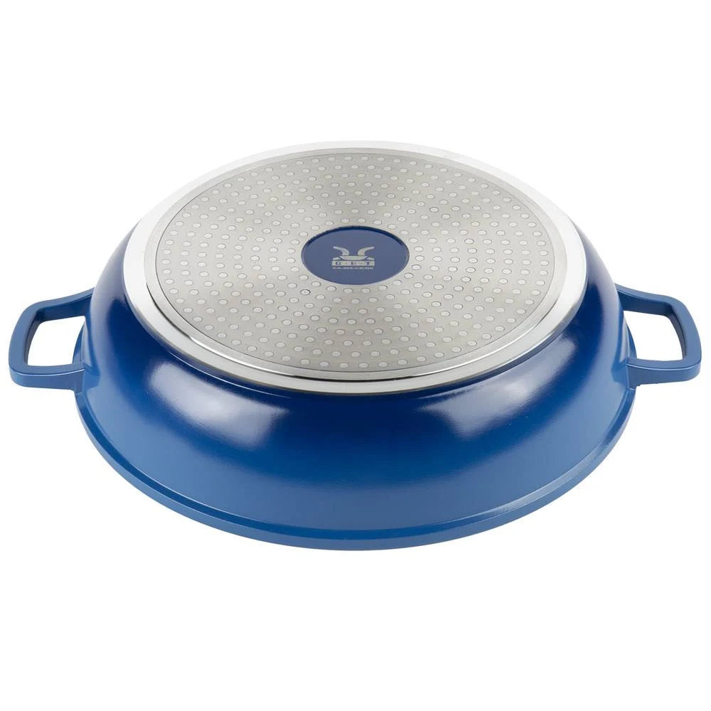 4.5 Quart Blue Cast Aluminum Braiser Pan W479637