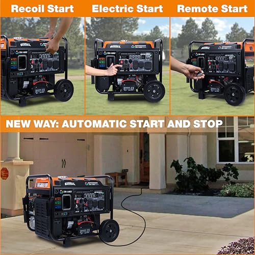 15000W Tri-Fuel Portable Generator with ATS, CO Sensor, Digital Display & 50A Output L106