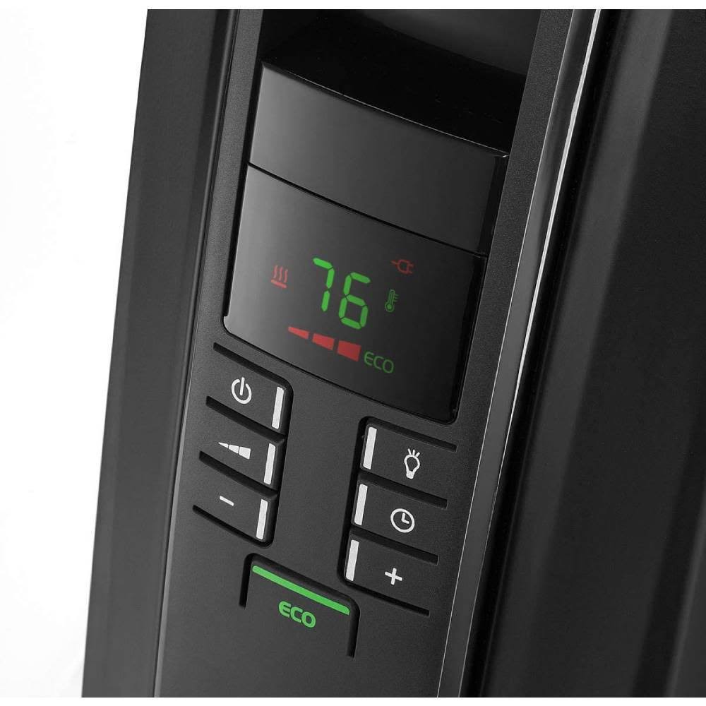 Oil-Filled Radiator Space Heater, Quiet 1500W, Adjustable Thermostat, 3 Heat Settings, Timer Z172