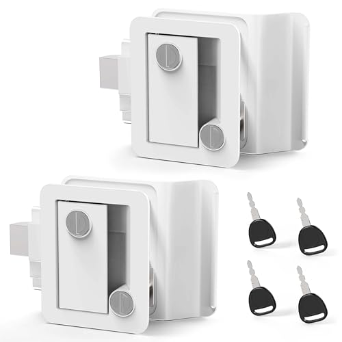 100% Metal RV Door Lock with 4-Key Paddle Deadbolt C3374