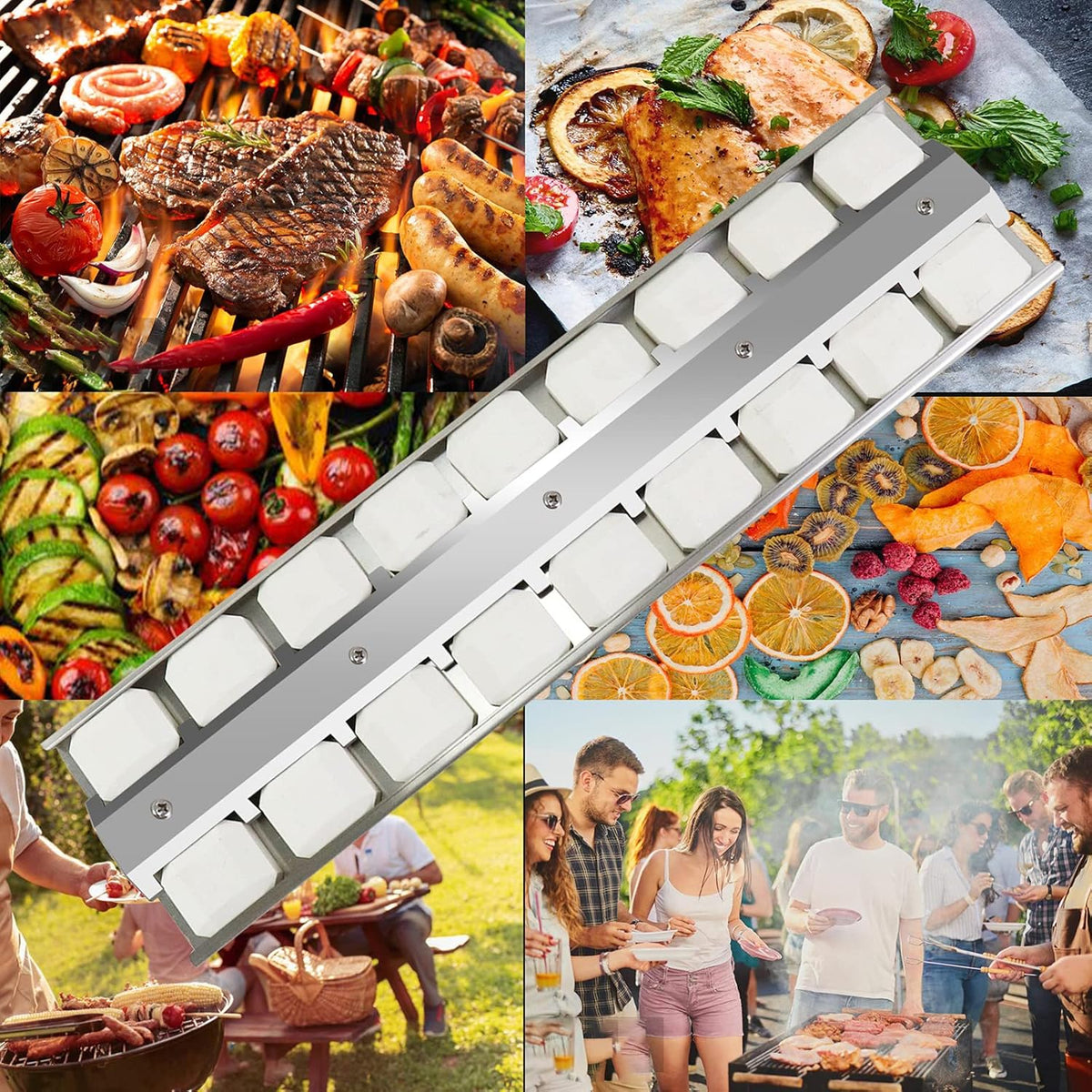 Heavy Duty Stainless Steel Grill Briquette Tray, Pack of 2 J830481