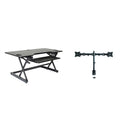 Height Adjustable Standing Desk Converter with Double Monitor Mount G806